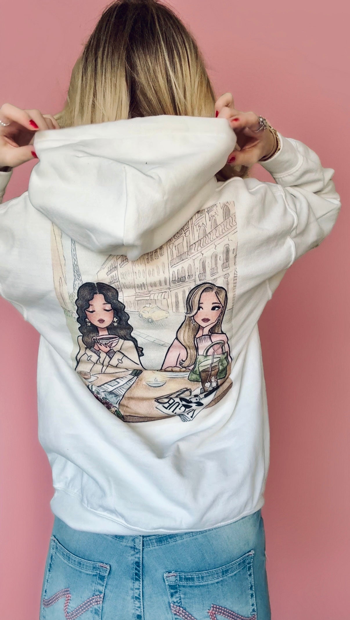 French café hoodie