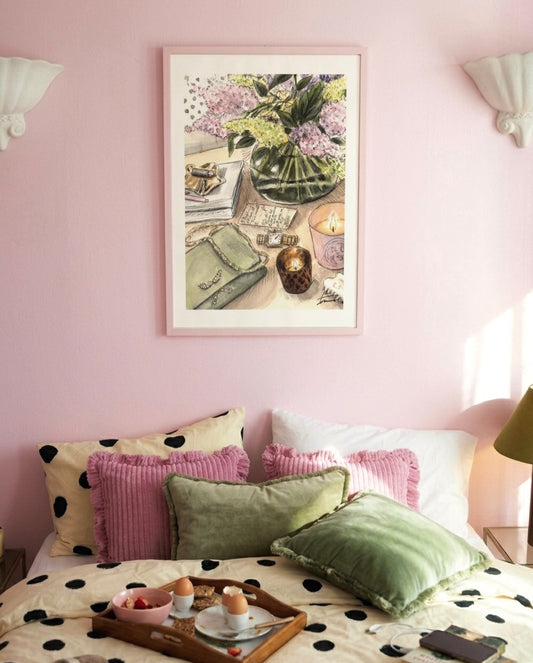 Pretty mess III in 50x70 styled in room