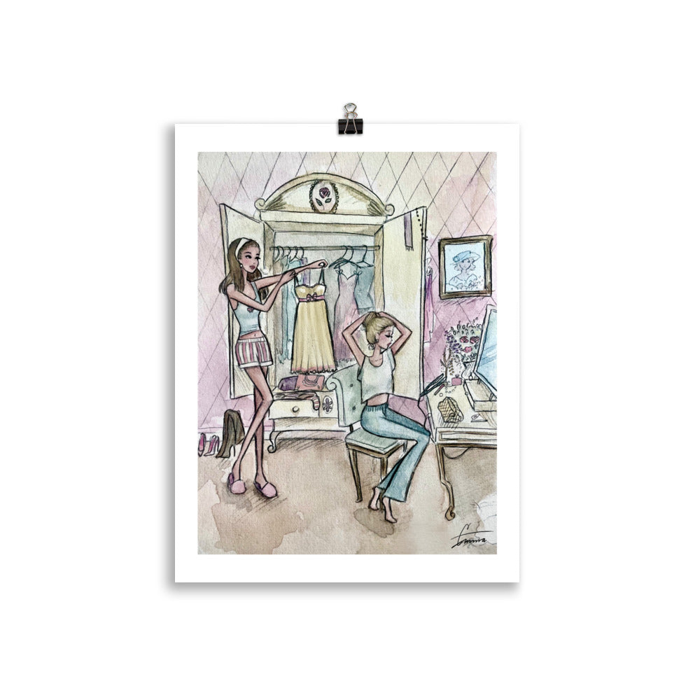 Girls night print