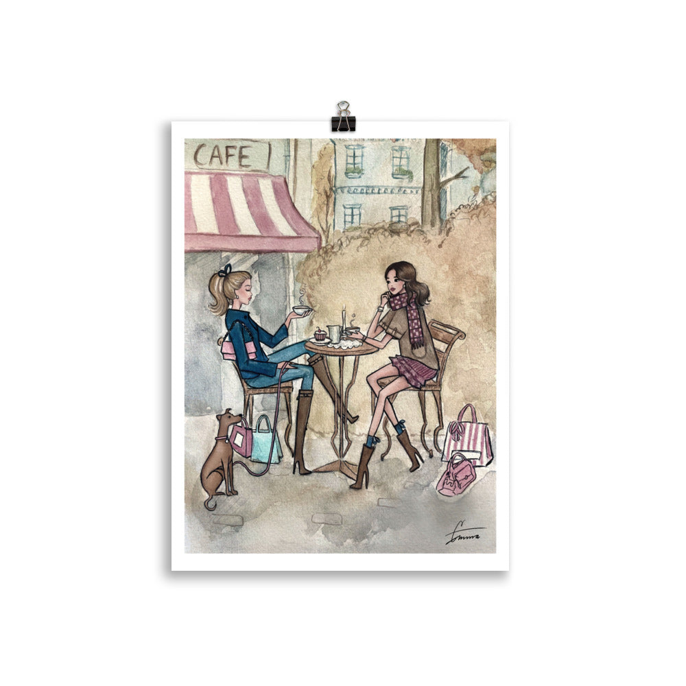 Cafe gossip print
