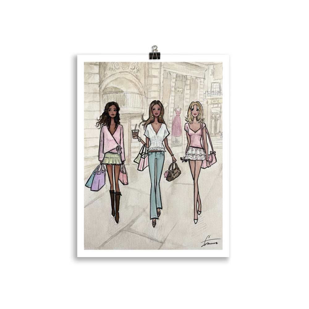 Shopping street print
