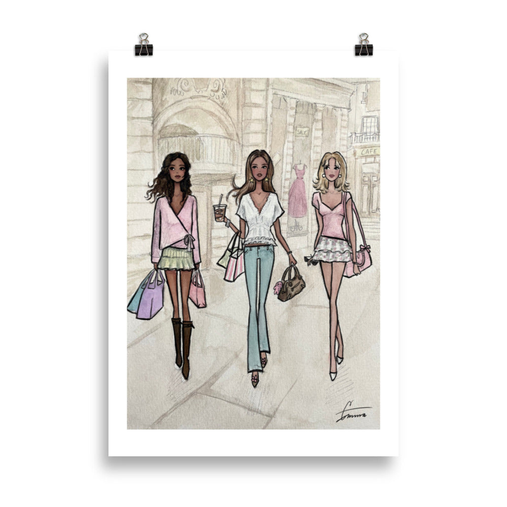 Shopping street print