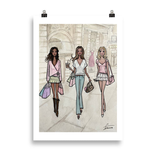 Shopping street print