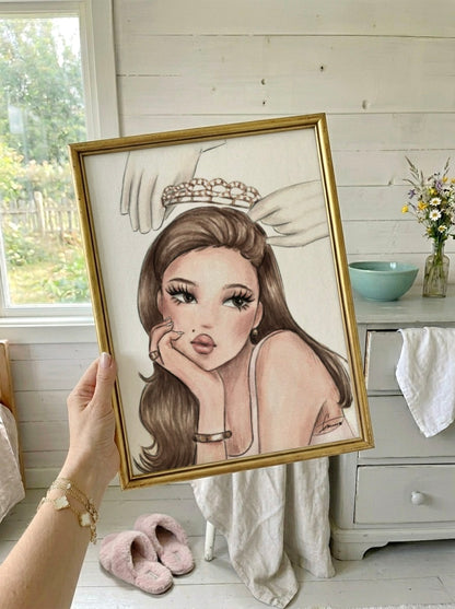 30x40 cm in frame