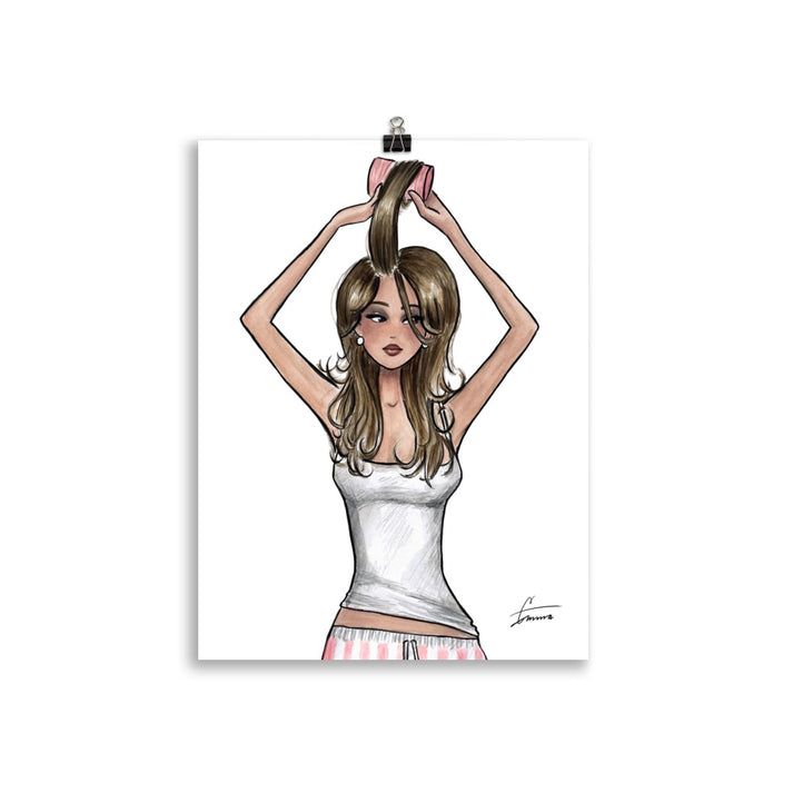Getting Ready Art Print | Chic Fashion Watercolor Poster – emmzonn