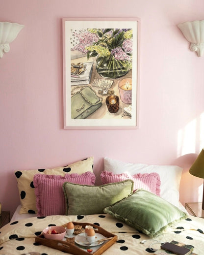Pretty mess III in 50x70 styled in room