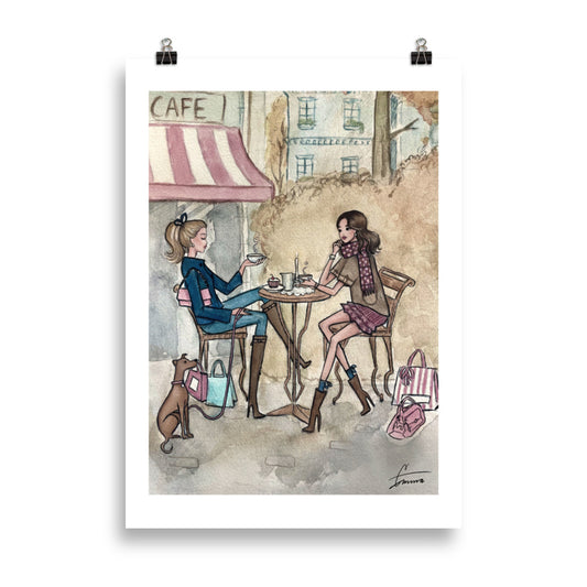 Cafe gossip print